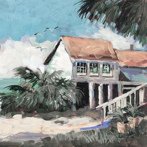 Quiet Getaway Black Modern Wood Framed Art Print by Slivka, Jane