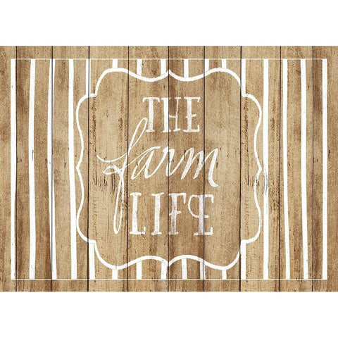 The Farm Life on Wood Black Modern Wood Framed Art Print by SD Graphics Studio