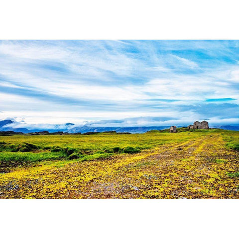 Abandoned Farm Black Modern Wood Framed Art Print by Amos, Andy