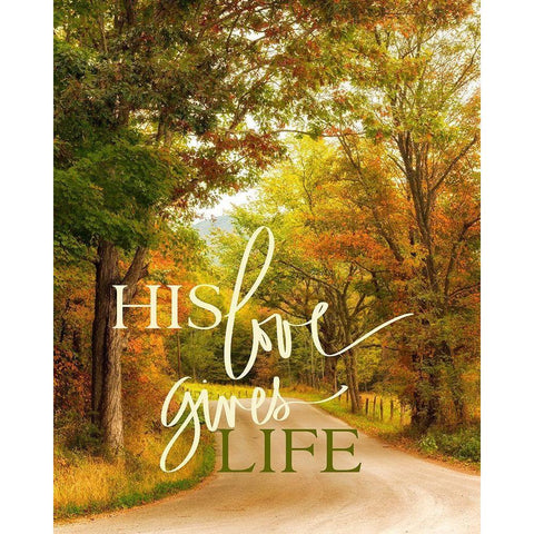 His Love Gives Life Black Modern Wood Framed Art Print with Double Matting by Amos, Andy