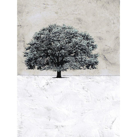 Old Black Tree Gold Ornate Wood Framed Art Print with Double Matting by Mabat, Ynon
