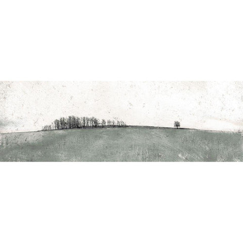 Muted Distant Trees Black Modern Wood Framed Art Print with Double Matting by Mabat, Ynon
