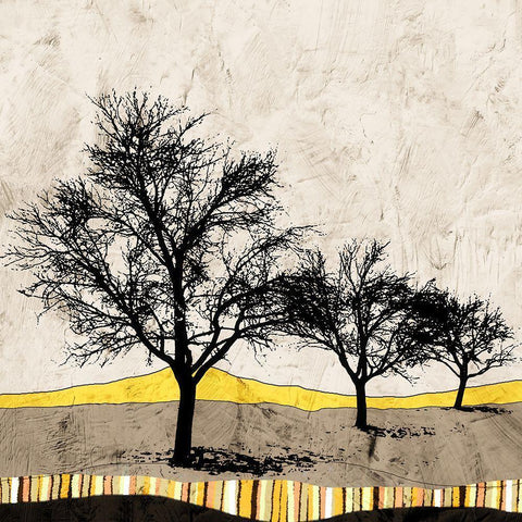 Earthtones Black Modern Wood Framed Art Print by Mabat, Ynon