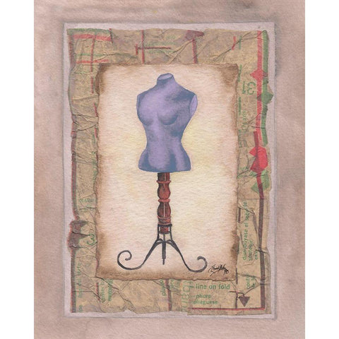 Dress Forms III Black Modern Wood Framed Art Print by Baker, Mary Beth