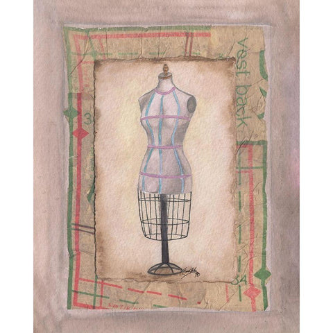 Dress Forms I Black Modern Wood Framed Art Print with Double Matting by Baker, Mary Beth