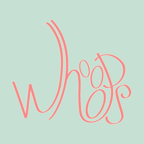 Whoops White Modern Wood Framed Art Print by SD Graphics Studio