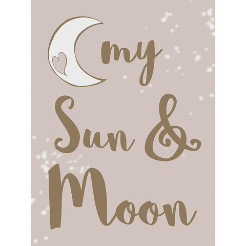 Sun and Moon Black Modern Wood Framed Art Print with Double Matting by SD Graphics Studio