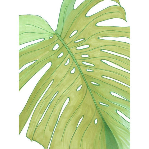 Eco Friendly Palm White Modern Wood Framed Art Print by Bucheli, Amaya