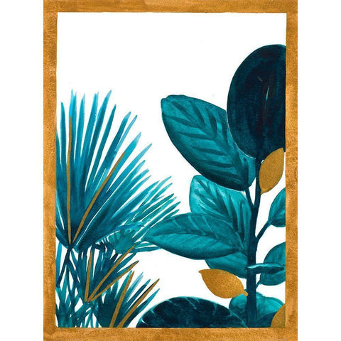 Mystery Teals White Modern Wood Framed Art Print by Bucheli, Amaya