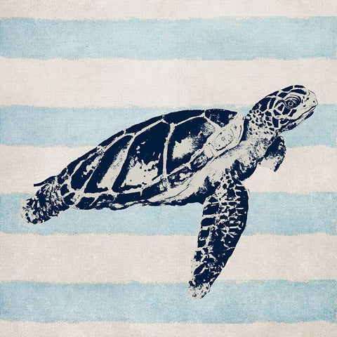 Surf Side Striped III White Modern Wood Framed Art Print by Pinto, Patricia