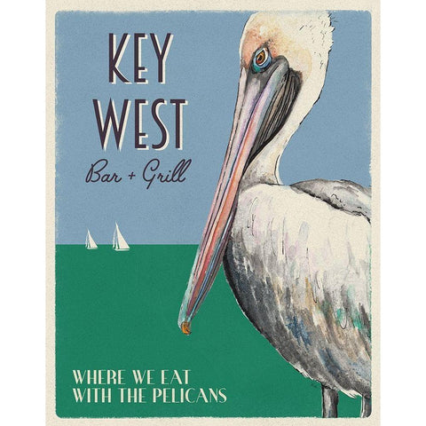 Key West Black Modern Wood Framed Art Print by Pinto, Patricia