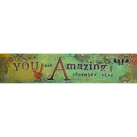 You Are Amazing Black Modern Wood Framed Art Print with Double Matting by Kinnison, Carolyn