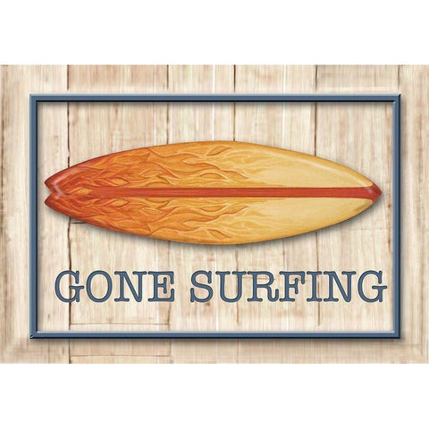 Catch a Wave I Gold Ornate Wood Framed Art Print with Double Matting by Diannart