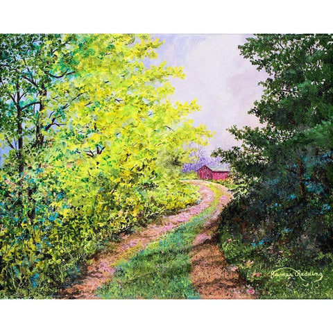 Almost Summer Black Modern Wood Framed Art Print by Redding, James