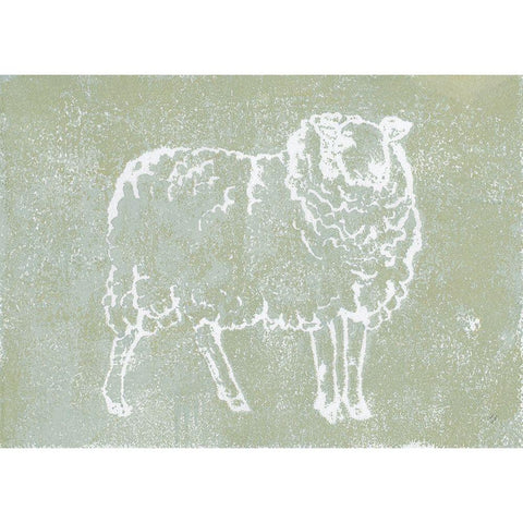 Country Sheep Black Modern Wood Framed Art Print with Double Matting by Loreth, Lanie