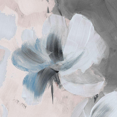 Softly Awakened Muted I White Modern Wood Framed Art Print with Double Matting by Loreth, Lanie