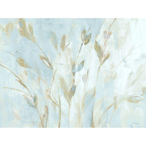 Soft Misty Leaves White Modern Wood Framed Art Print by Loreth, Lanie