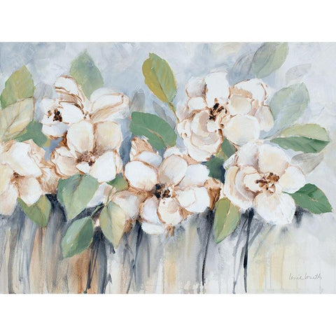 Modern Fleurs White Modern Wood Framed Art Print by Loreth, Lanie