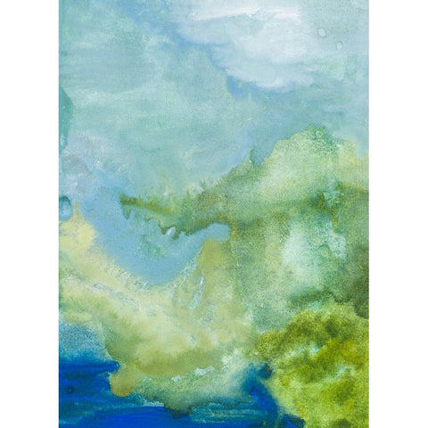 Blue Washed Skies Gold Ornate Wood Framed Art Print with Double Matting by Danelle, B.