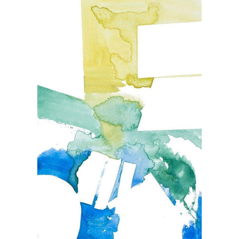 Urban Waters Black Modern Wood Framed Art Print by Danelle, B.