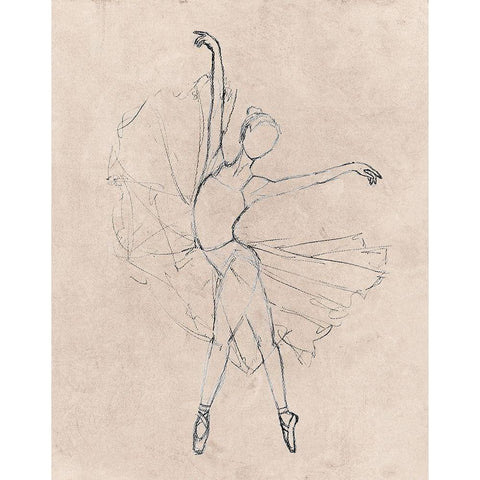 Monochrome Ballerina Black Modern Wood Framed Art Print with Double Matting by SD Graphics Studio