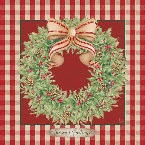 Hometown Christmas II White Modern Wood Framed Art Print with Double Matting by Metz, Andi