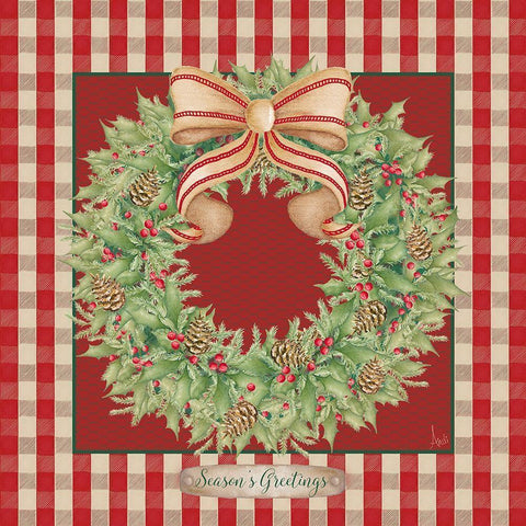 Hometown Christmas II Gold Ornate Wood Framed Art Print with Double Matting by Metz, Andi