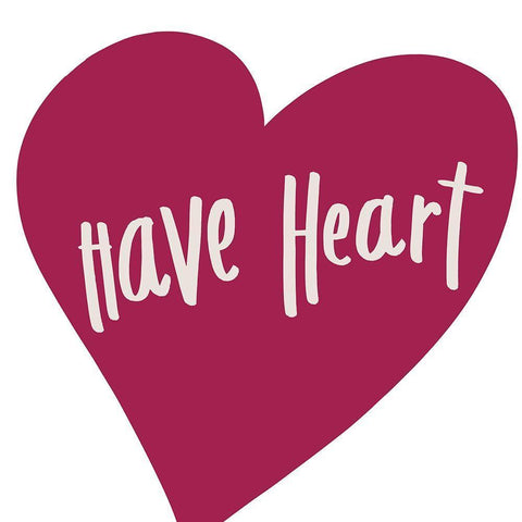 Have Heart White Modern Wood Framed Art Print with Double Matting by SD Graphics Studio