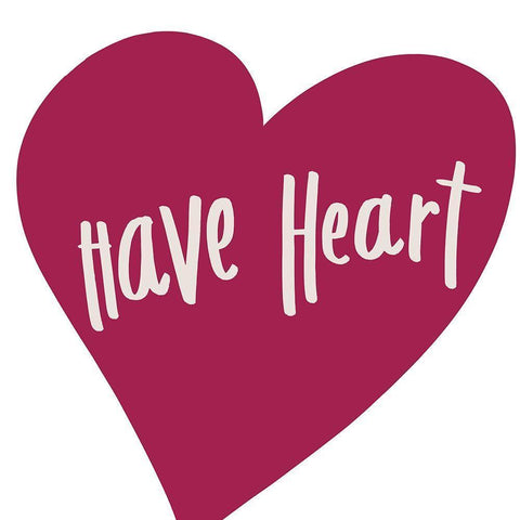 Have Heart White Modern Wood Framed Art Print by SD Graphics Studio