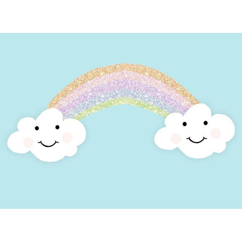 Happy Clouds Gold Ornate Wood Framed Art Print with Double Matting by Quach, Anna