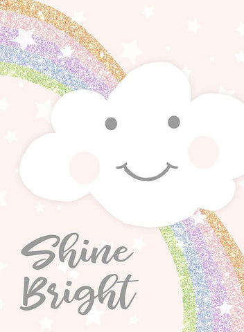 Shine Bright White Modern Wood Framed Art Print with Double Matting by Quach, Anna