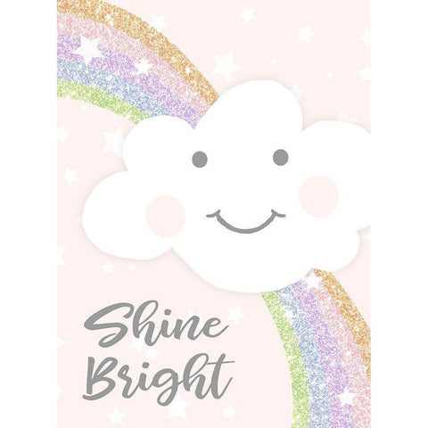 Shine Bright White Modern Wood Framed Art Print by Quach, Anna