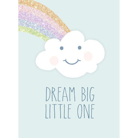 Dream Big Little One Gold Ornate Wood Framed Art Print with Double Matting by Quach, Anna