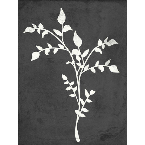 Fern Silhouette I Gold Ornate Wood Framed Art Print with Double Matting by Quach, Anna