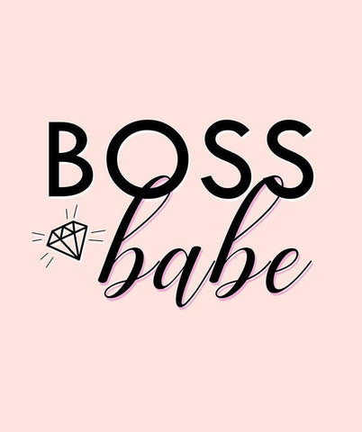 Boss Babe Black Ornate Wood Framed Art Print with Double Matting by Quach, Anna