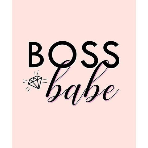 Boss Babe Gold Ornate Wood Framed Art Print with Double Matting by Quach, Anna