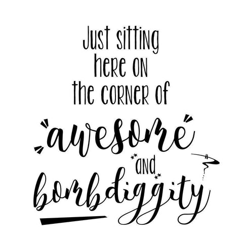 Awesome and Bombdiggity Gold Ornate Wood Framed Art Print with Double Matting by Quach, Anna