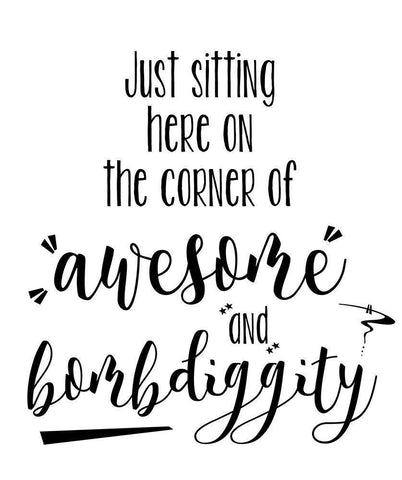 Awesome and Bombdiggity White Modern Wood Framed Art Print with Double Matting by Quach, Anna