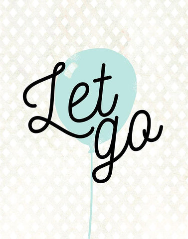 Let Go Black Ornate Wood Framed Art Print with Double Matting by Quach, Anna