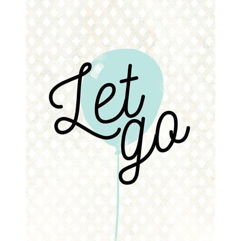 Let Go Black Modern Wood Framed Art Print by Quach, Anna