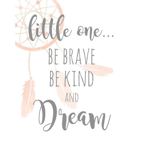 Be Brave and Kind Black Modern Wood Framed Art Print by Quach, Anna