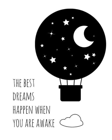 Best Dreams Black Ornate Wood Framed Art Print with Double Matting by Quach, Anna