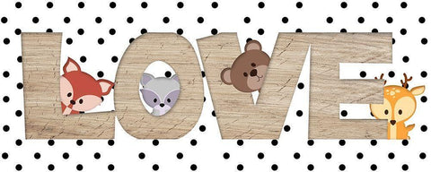 Love White Modern Wood Framed Art Print with Double Matting by Quach, Anna
