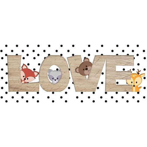 Love Black Modern Wood Framed Art Print by Quach, Anna