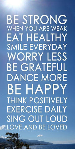 Be Strong White Modern Wood Framed Art Print with Double Matting by Quach, Anna