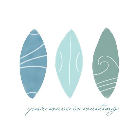 Your Wave Black Modern Wood Framed Art Print with Double Matting by Quach, Anna