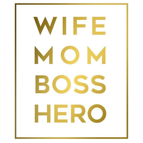 Boss Mom Black Modern Wood Framed Art Print with Double Matting by Quach, Anna