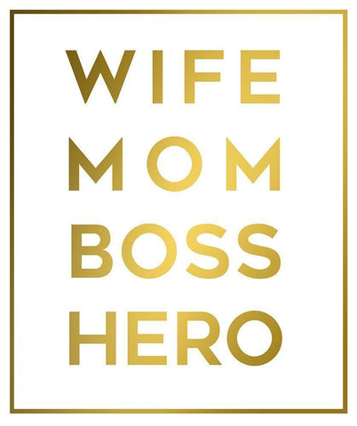 Boss Mom Black Ornate Wood Framed Art Print with Double Matting by Quach, Anna