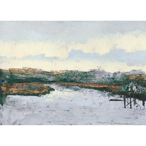 Along the Waters White Modern Wood Framed Art Print by Green, Jenny