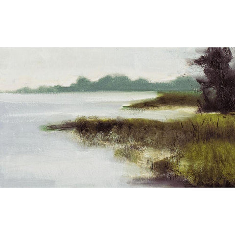 On An Island Black Modern Wood Framed Art Print by Green, Jenny